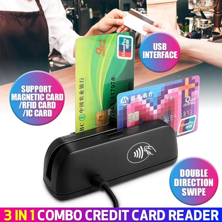 YL116U-3 三合一 IC卡感應磁卡閱讀器