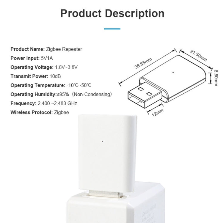 塗鴉Zigbee便攜式USB無線智能放大器擴展器中繼器, Wireless Extender