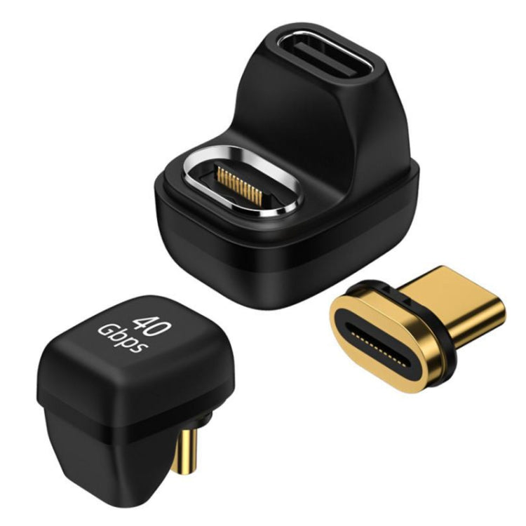 Type-C磁吸轉接頭 U型彎頭40GB轉換器