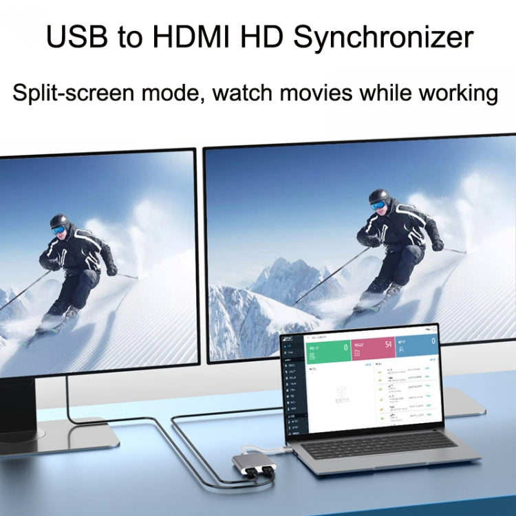 USB 3.0轉雙HDMI高清轉換器4K USB同屏擴展器