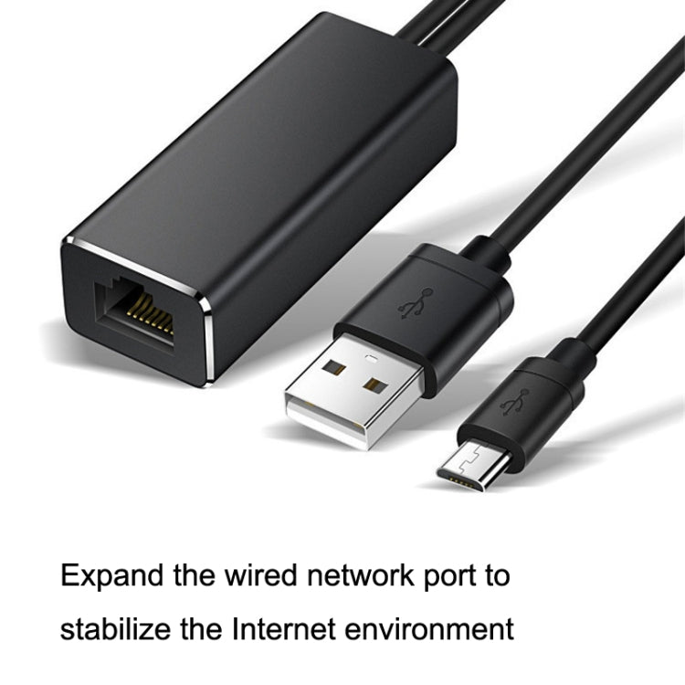 RJ45 Micro USB轉百兆網卡轉換器穩定觀看視頻