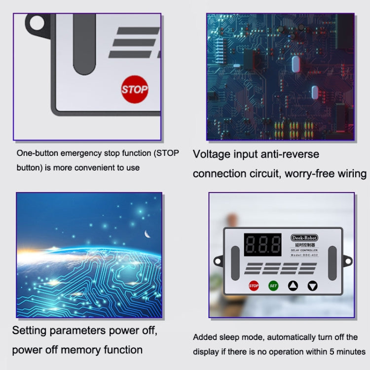 Deek-Robot DDC-432 延時繼電器開關DC5V-30V 雙MOS管數顯時間繼電器控制器