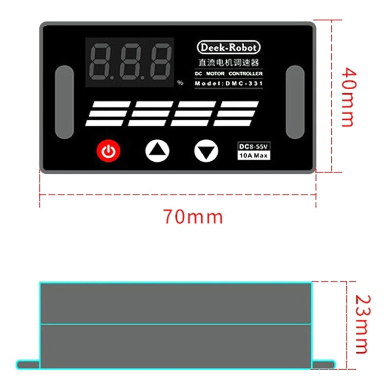Deek-Robot DMC-331 PWM直流電機馬達調速控制器寬電壓DC8-55V調速器