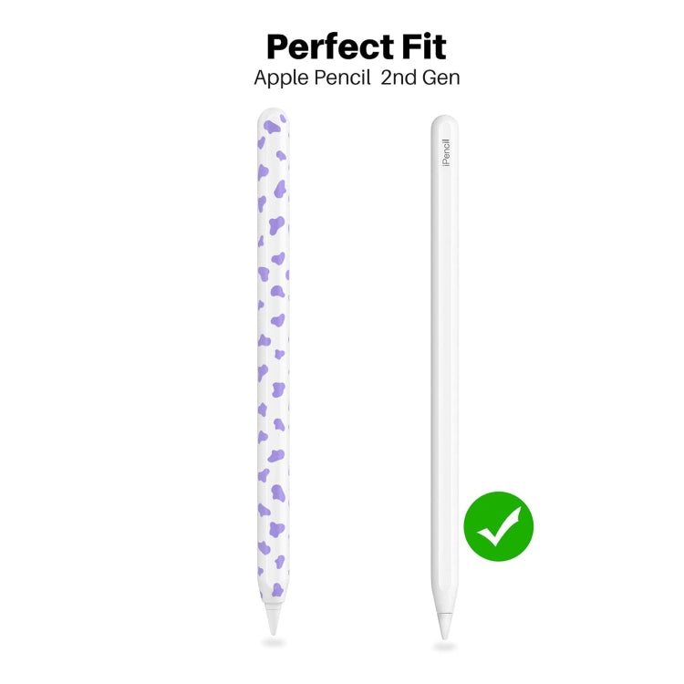適用於Apple Pencil 2 AhaStyle PT65CW硅膠筆套 奶牛花紋手寫電容筆保護套
