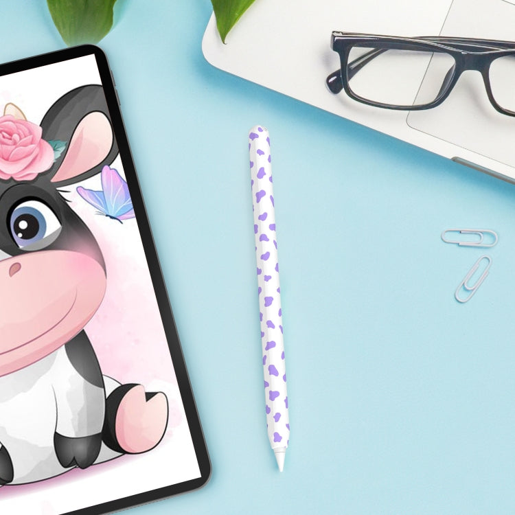 適用於Apple Pencil 2 AhaStyle PT65CW硅膠筆套 奶牛花紋手寫電容筆保護套
