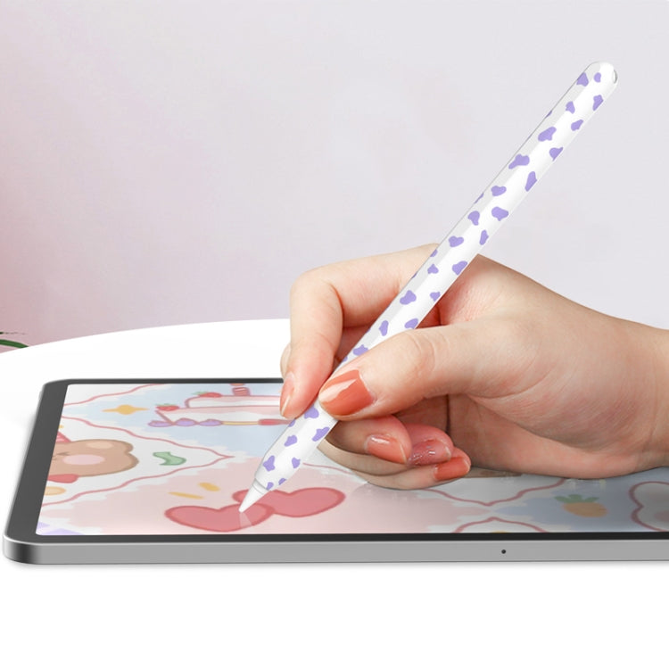 適用於Apple Pencil 2 AhaStyle PT65CW硅膠筆套 奶牛花紋手寫電容筆保護套
