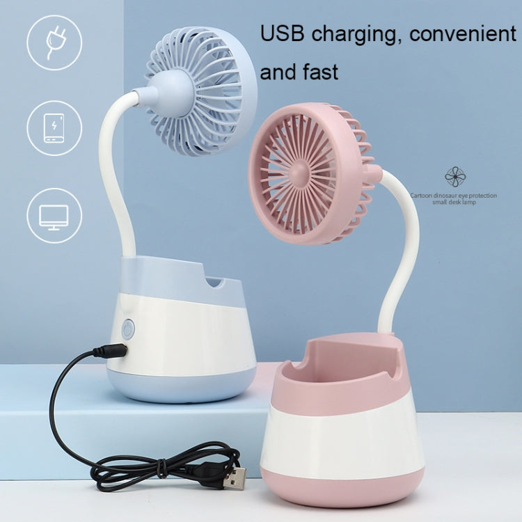 276A USB充電桌面筆筒風扇 帶手機支架功能 學生宿舍便攜電扇