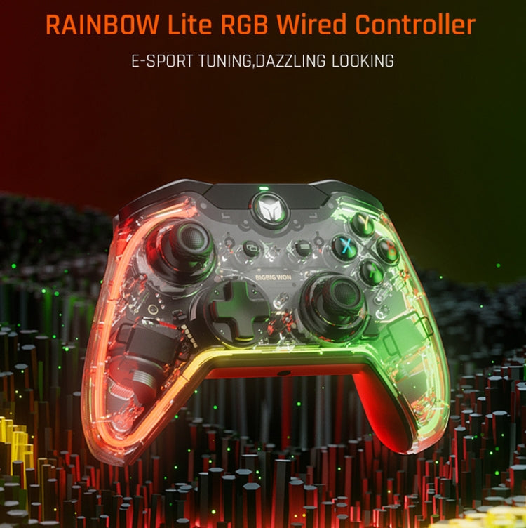 RGB幻彩燈效有線遊戲手柄適用於PC/Switch