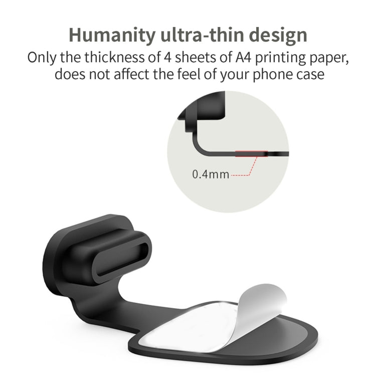 10個賣 背黏貼式手機充電口防塵塞電源塞