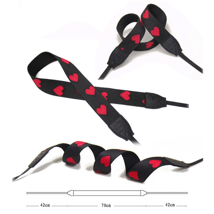 刺繡愛心圖案單反相機背帶 微單相機愛心掛繩