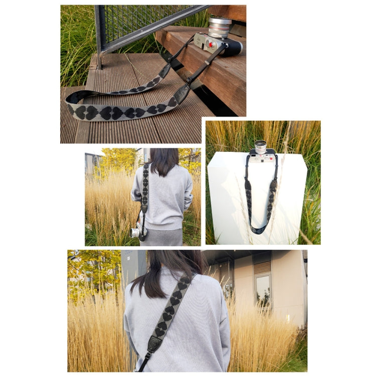 刺繡愛心圖案單反相機背帶 微單相機愛心掛繩