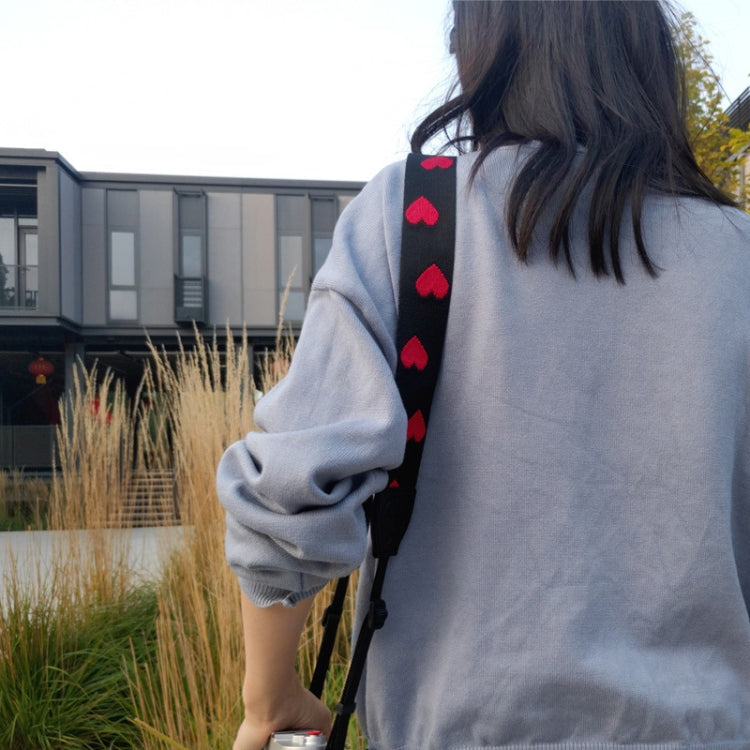 刺繡愛心圖案單反相機背帶 微單相機愛心掛繩