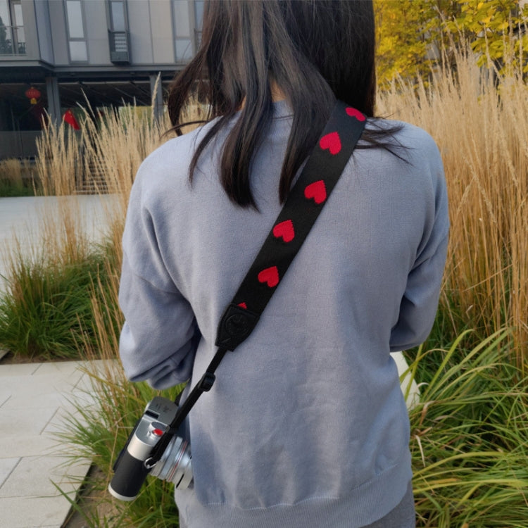 刺繡愛心圖案單反相機背帶 微單相機愛心掛繩