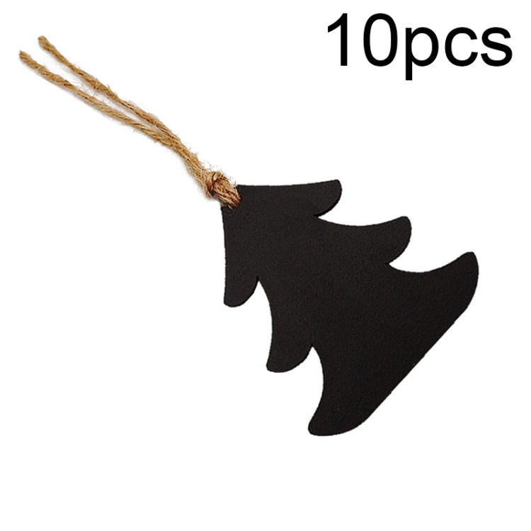 10個/套 迷你掛式木質留言板 家居節日裝飾掛繩黑板