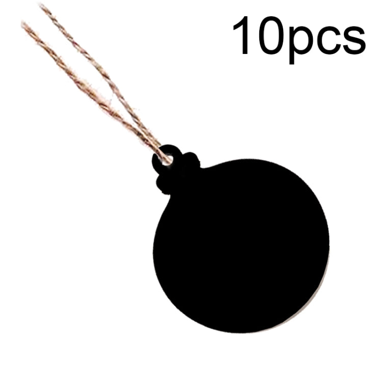 10個/套 迷你掛式木質留言板 家居節日裝飾掛繩黑板