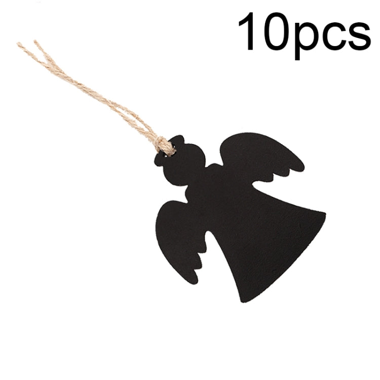 10個/套 迷你掛式木質留言板 家居節日裝飾掛繩黑板