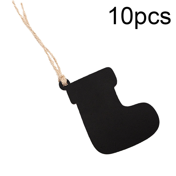 10個/套 迷你掛式木質留言板 家居節日裝飾掛繩黑板