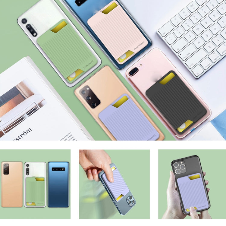 AhaStyle PT169 手機硅膠背貼卡套 公交卡銀行卡便捷收納包, PT169 (Pink), PT169 (Black), PT169 (Green), PT169 (Purple)