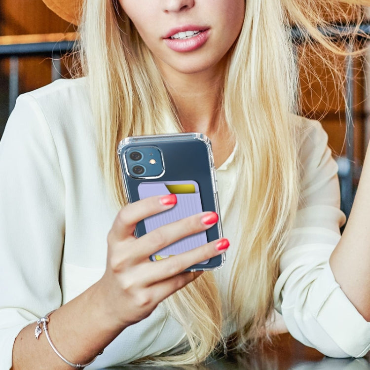 AhaStyle PT169 手機硅膠背貼卡套 公交卡銀行卡便捷收納包, PT169 (Pink), PT169 (Black), PT169 (Green), PT169 (Purple)