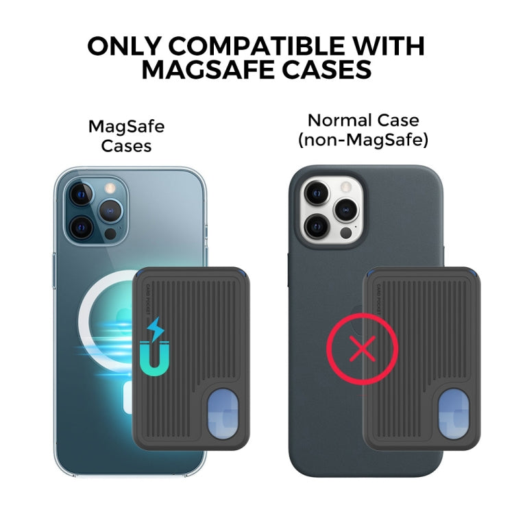 AhaStyle PT133-B 磁吸豎紋硅膠收納卡包, PT133-B(Pink), PT133-B(Black), PT133-B(Grey), PT133-B(Midnight Blue), PT133-B(Purple)