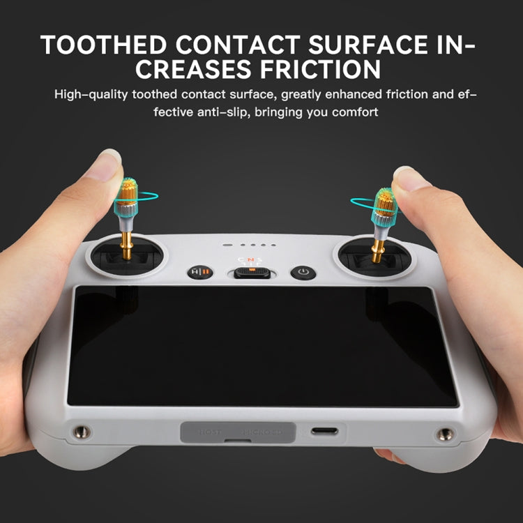 適用於 DJI Mini 3 Pro RCSTQ 鋁合金雙色伸縮搖桿帶屏遙控器拇指操縱桿