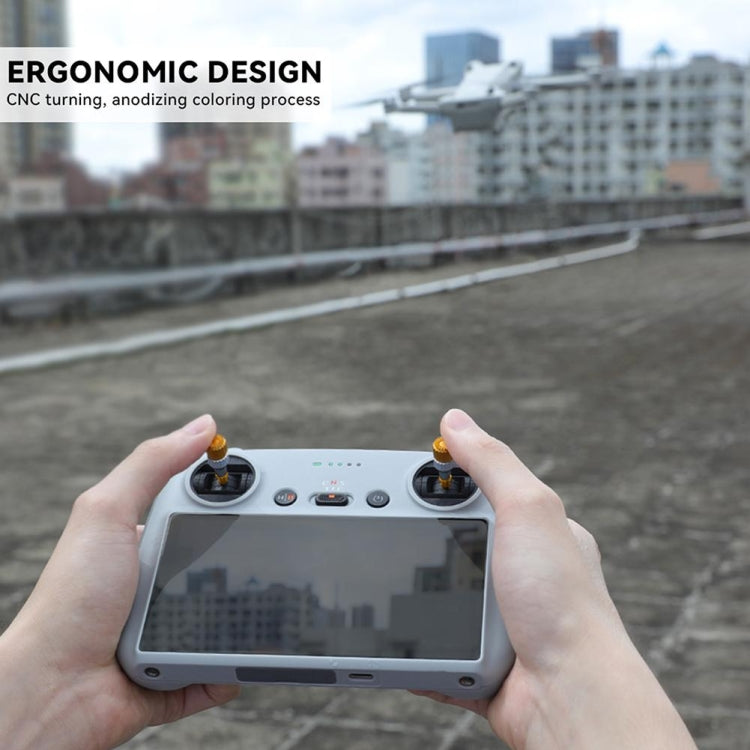 適用於 DJI Mini 3 Pro RCSTQ 鋁合金雙色伸縮搖桿帶屏遙控器拇指操縱桿