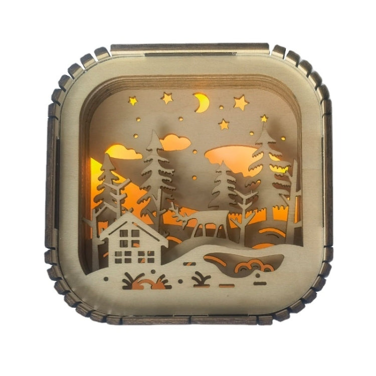 BT813X 實木氛圍燈無線藍牙音箱 家居小夜燈木雕圖案音響, BT813X (Wood Color)