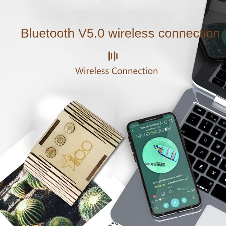 BT813X 實木氛圍燈無線藍牙音箱 家居小夜燈木雕圖案音響, BT813X (Wood Color)