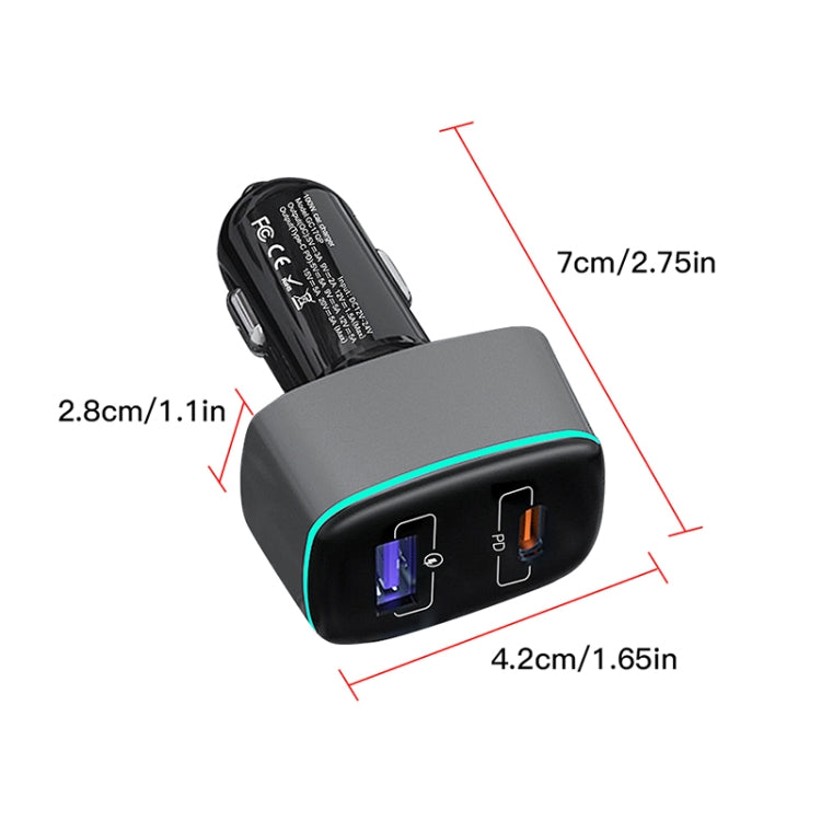適用於DJI Mavic 3/Mini 2 RCSTQ 100W一拖二車充