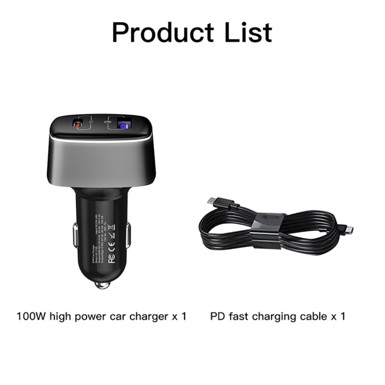 適用於DJI Mavic 3/Mini 2 RCSTQ 100W一拖二車充
