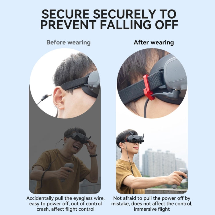 適用於大疆AVATA Goggles 2 RCSTQ 鋁合金防脫落眼鏡線固定件