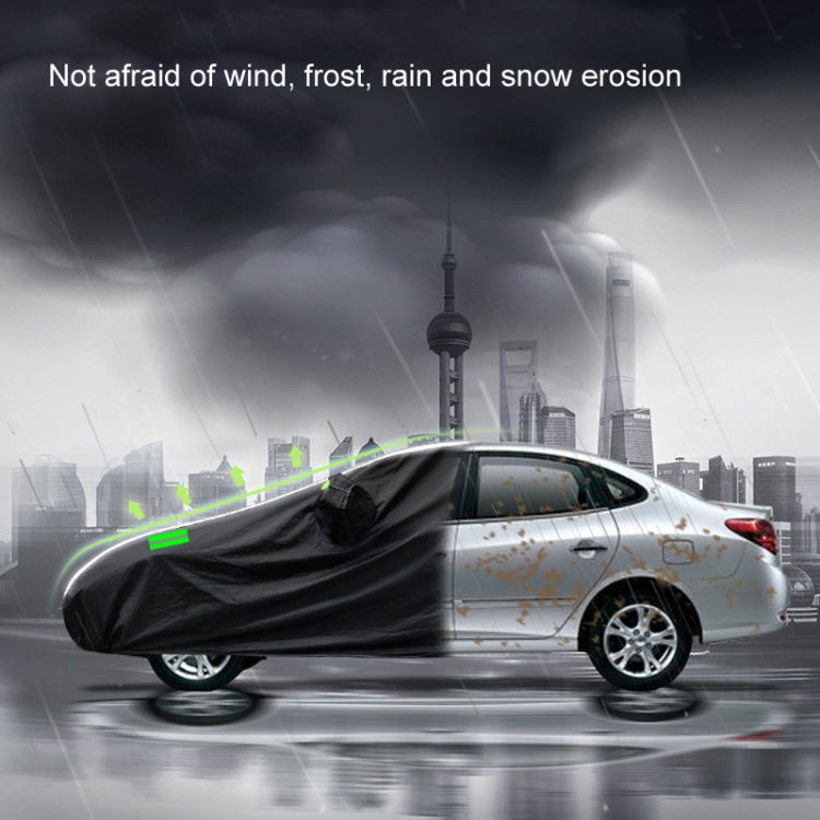190T塗銀布汽車防雨防晒車套帶反光條