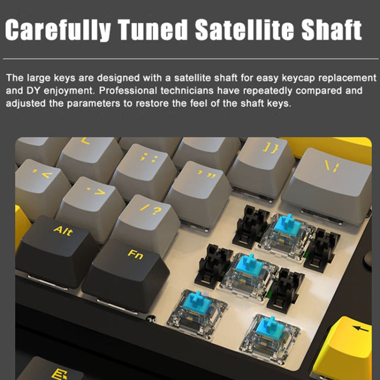 黑爵 K870T Pro 87鍵 三模無線/藍牙/有線可拔插RGB机械鍵盤