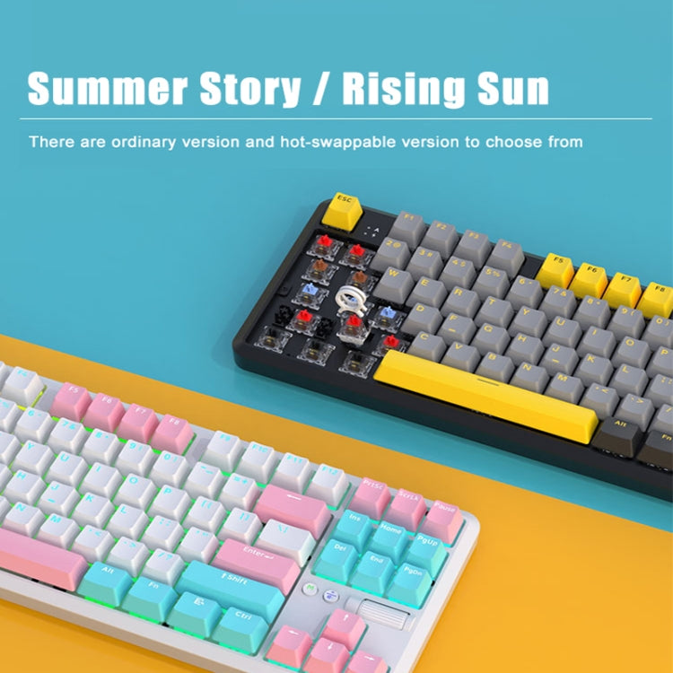 黑爵 K870T Pro 87鍵 三模無線/藍牙/有線可拔插RGB机械鍵盤