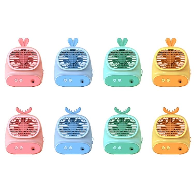 CS1319 桌面小型補水噴霧卡通風扇 可充電靜音加濕風扇
