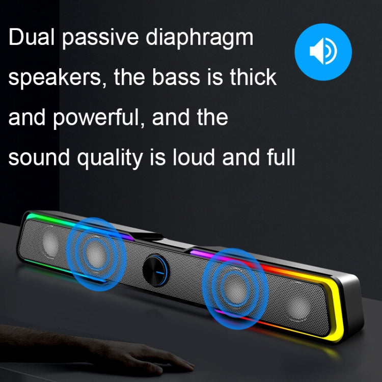 惠普 DHE6002S RGB燈HiFi音效電腦音響 桌面長條音箱
