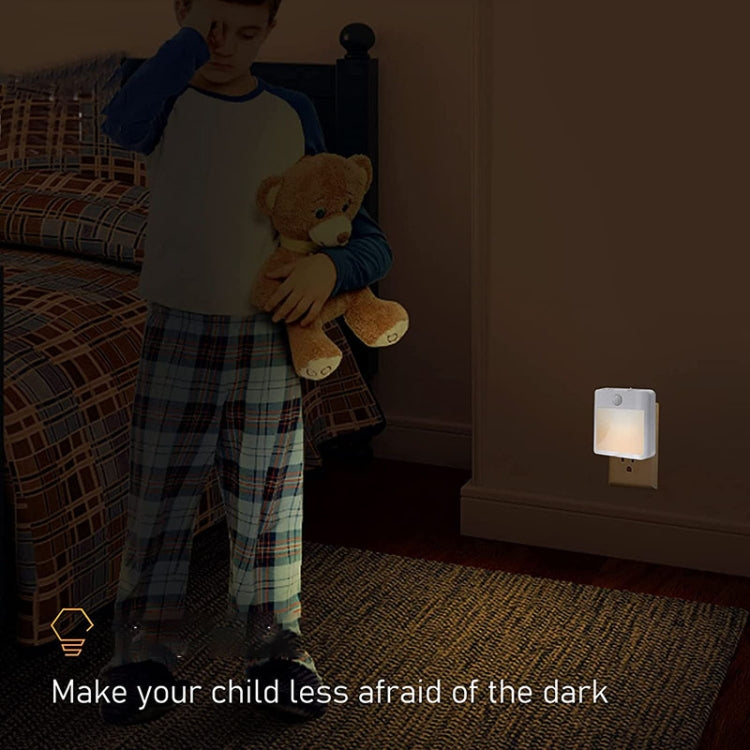 NL2101 插電款人體感應燈可調光智能紅外感應小夜燈，規格：