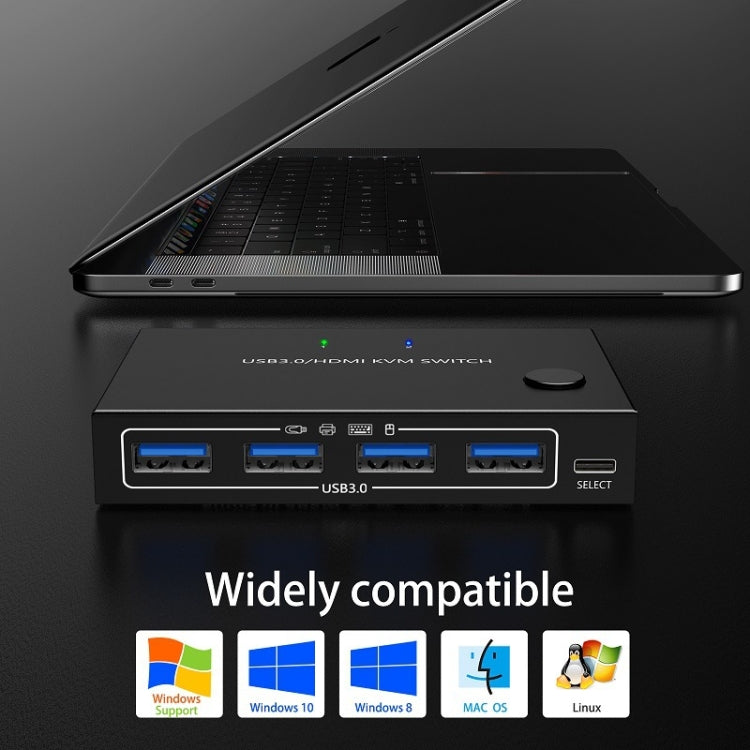 KC-KVM201A 2進1出 4K 60HZ HDMI KVM 切換器USB3.0共享器
