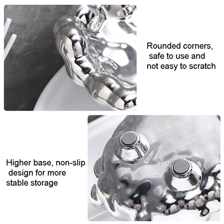 電鍍肥皂盒香衛生間免打孔瀝水肥皂托, Golden, Silver