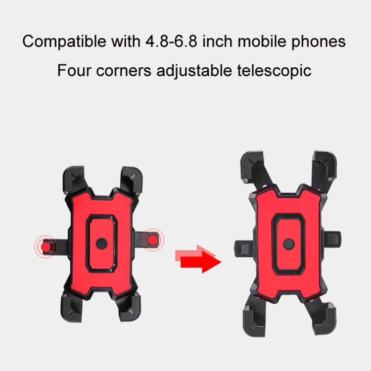 電動車摩托自行車騎行防震導航支架, Black For Handlebar, Red For Handlebar, Blue For Handlebar, Yellow For Handlebar, Black For Rearview Mirror, Red For Rearview Mirror, Blue For Rearview Mirror, Yellow For Rearview Mirror
