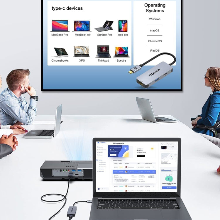 QGeeM UH03-1 USB3.0 多功能擴展塢 Type-C PD100W集線器