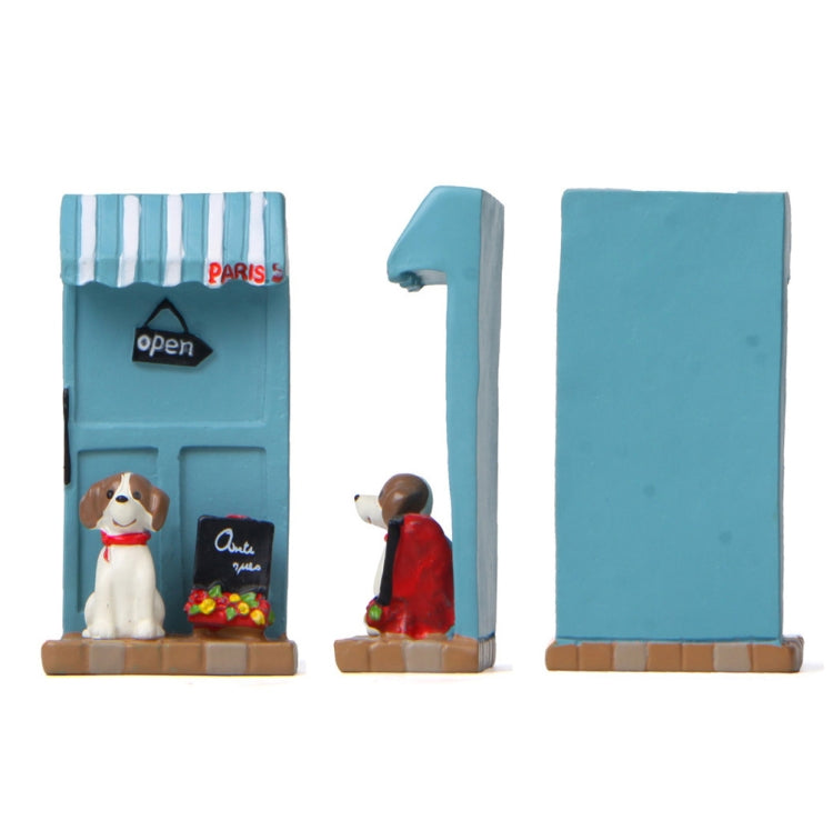 小狗廣告牌微景觀造景公仔商店小花桌面擺件, Store Puppy, Flower Puppy