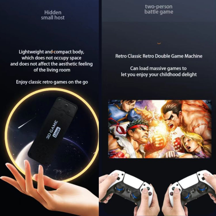 U9 PRO HDMI高清2.4G無線PSP電視雙人遊戲機, U9 PRO 64G 10000+ Games, U9 PRO 128G 12000+ Games