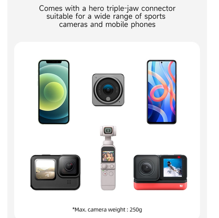 TELESIN 360度旋轉球頭萬向背包夾磁吸款背帶固定座運動相機手機肩帶夾, TELESIN