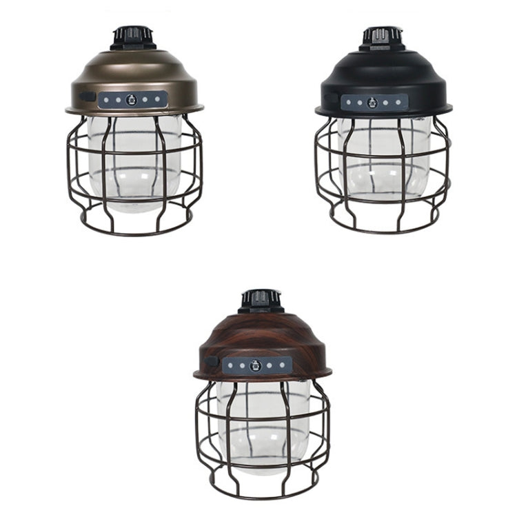 戶外野營便攜馬燈 帶登山扣, Copper, Black, Wood Grain