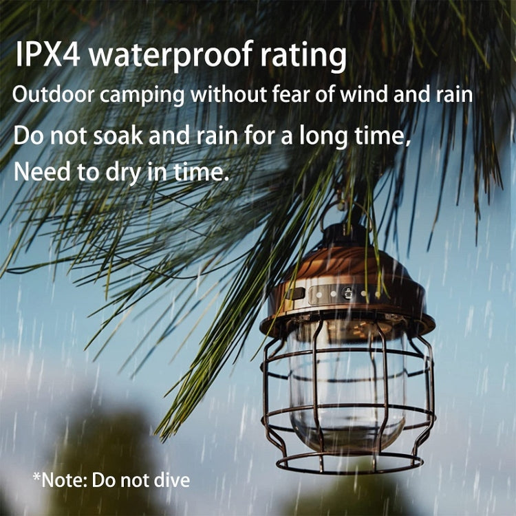 戶外野營便攜馬燈 帶登山扣, Copper, Black, Wood Grain