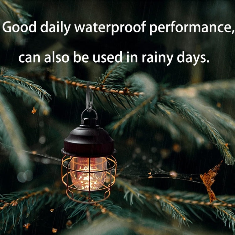 戶外野營便攜馬燈 帶登山扣, Copper, Black, Wood Grain