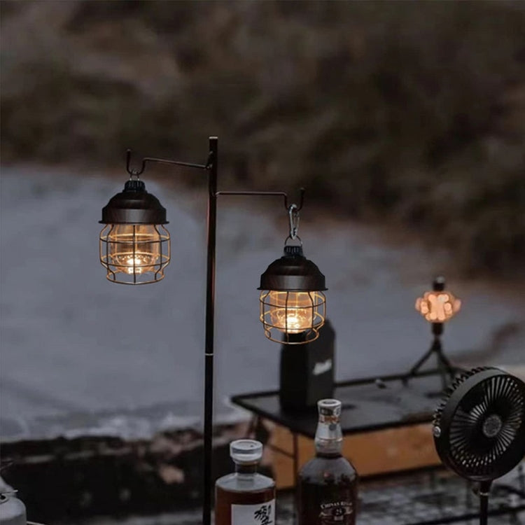 戶外野營便攜馬燈 帶登山扣, Copper, Black, Wood Grain