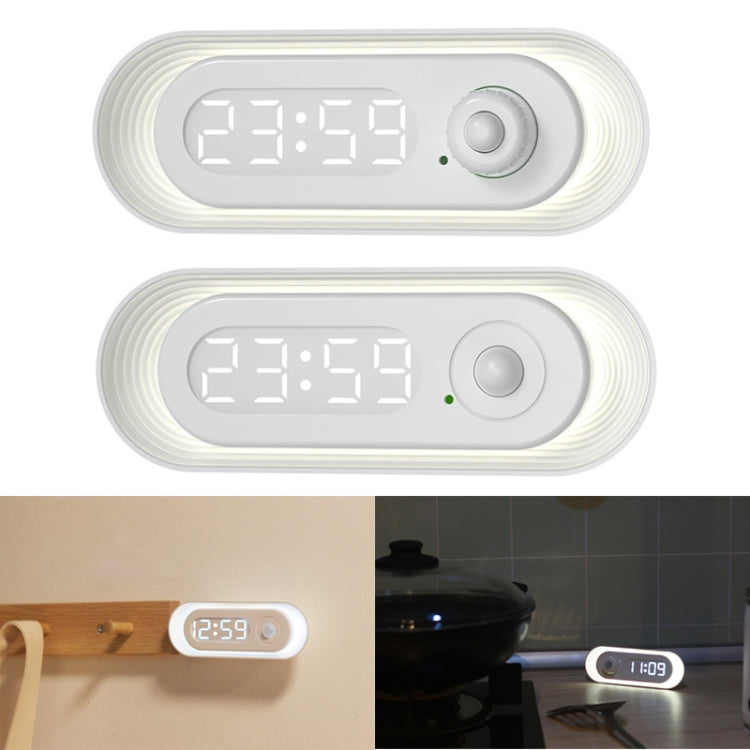 D05  人體感應智能小夜燈磁吸過道燈帶時間显示，規格：