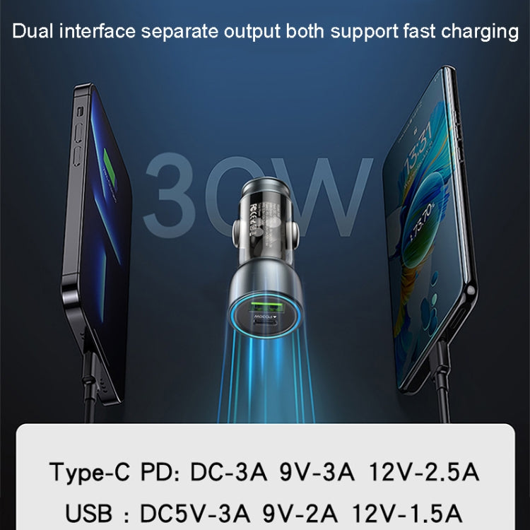 易豆 Y49 汽車USB3.0快充 30W半透明PD快充